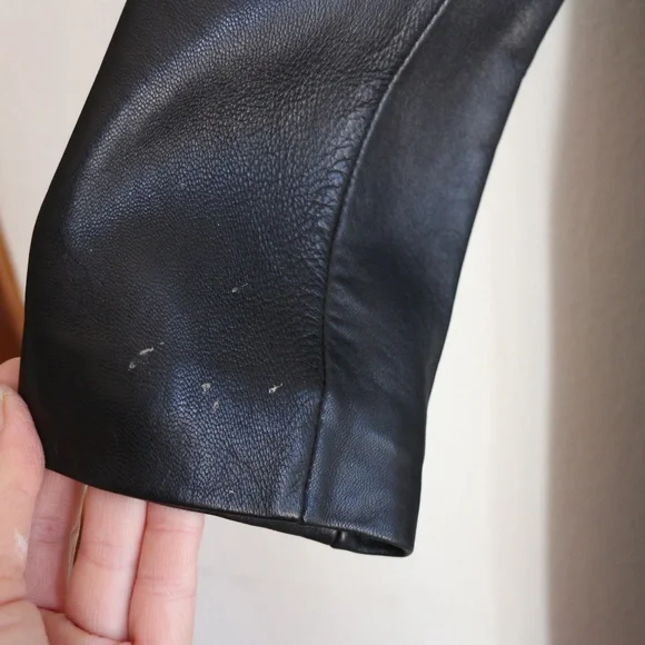 Bebe ankle length black leather coat - Picture 6 of 15